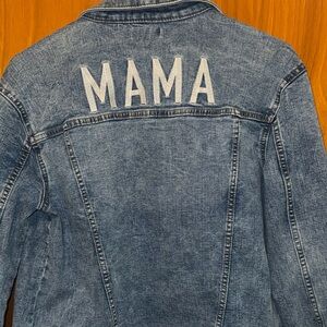 H&M Blue Denim Jacket with Embroidery